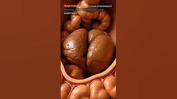 Constipation Blocking the Colon Lumen | Human Digestive System | Stomach Ai Generated Art