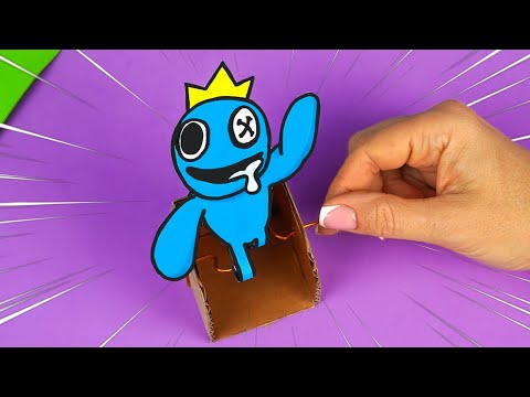 РОБЛОКС Радужные друзья 😊 Веселый Синий Прохождение Идеи поделок из бумаги - Поделки Самоделки