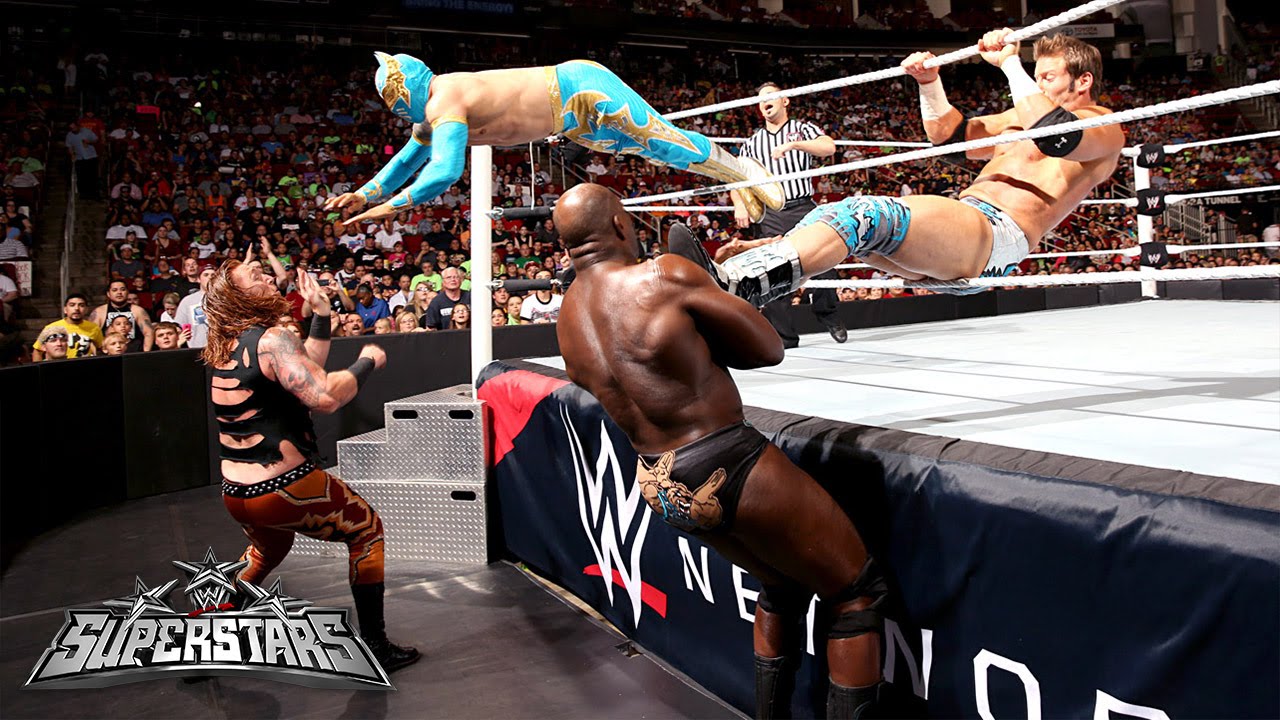 サージェント・スローター　WWEクラシックスーパースター Zack Ryder & Sin Cara vs. Heath Slater & Titus O'Neil: WWE
