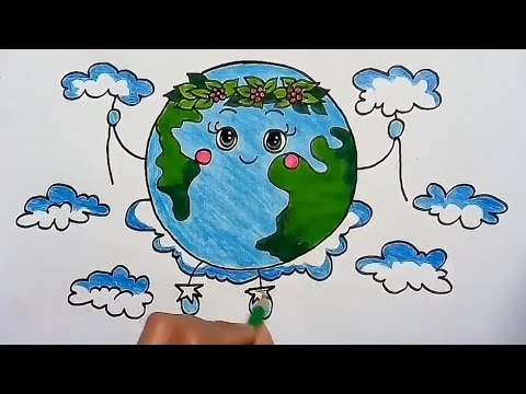 How to draw earth day competition drawing for kids YouTube