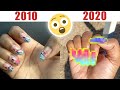 10 Year Challenge 2020 - Recreating an Acrylic Nail Design from 10 Years Ago