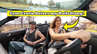 GYM CRUSH DRIVES MY MUSTANG (and almost hits things)