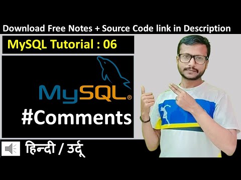 MySQL Comments | MySQL Tutorial for Beginner Full Course in Hindi and Urdu 2023