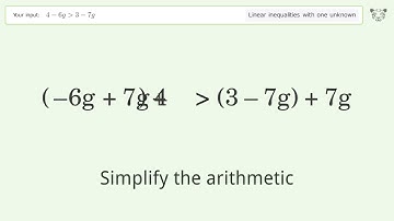 Solving Linear Inequalities: 4-6g is Greater Than 3-7g