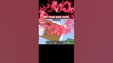 POV OF SLIME BLOCK CLUTCH FROM SKY TO BEDROCK !! 😲 #trending #minecraft #viral #youtubeshorts#clutch