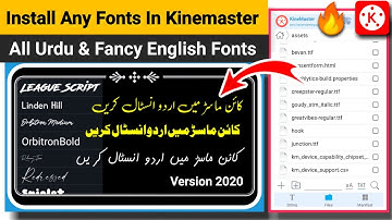 How To Install Urdu Fonts In kinemaster | Install Stylish English Fonts In Kinemaster