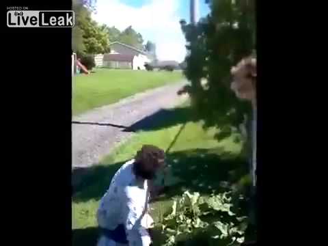 ORIGINAL CRAZY LADY STEALING RHUBARB