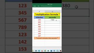 Excel Formula Magic: Convert Minutes to Seconds&quot;.                  Ms office trick