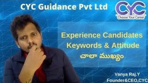 Keywords & Attitude | DevOps Training in Bangalore | Vanya Raj | CYC Guidance Pvt Ltd