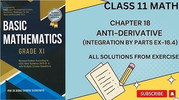 class 11 maths chapter 18 antiderivative by parts all exercise solutions #maths#integration #Byparts