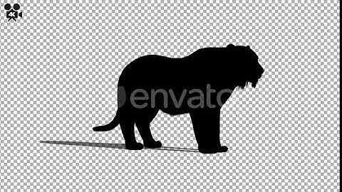 4K Lion Howl Silhouette | Motion Graphics - Envato elements
