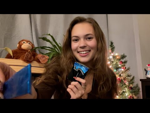 ASMR | Gum Chewing Whisper Ramble 💜 (lofi, gum wrapper, nail tapping, lowkey neighborhood gossip)