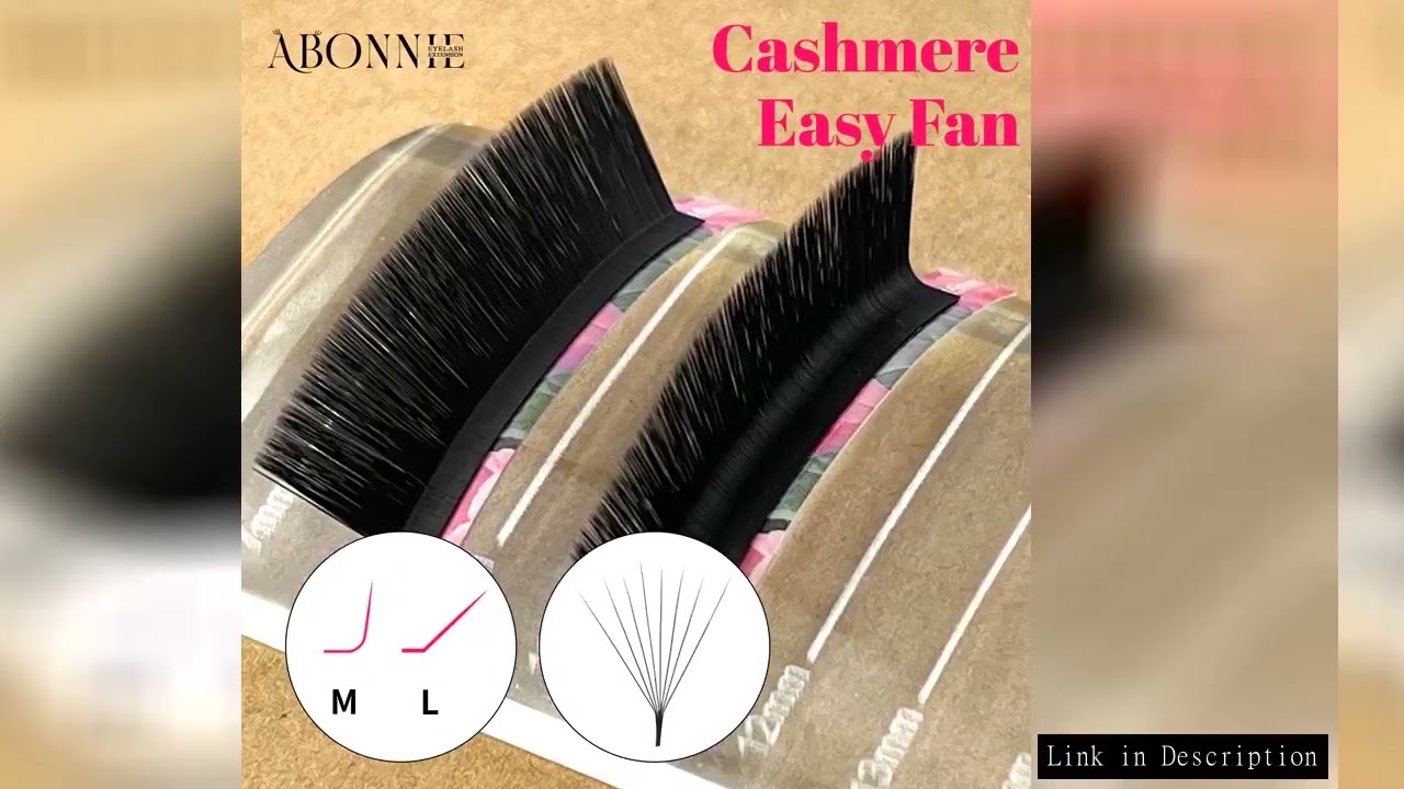 Abonnie L M Curl Cashmere Easy Fan Eyelash Extensions Mega Volume Fans 8-25m All Size Eyelashes Supp