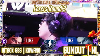 【CAPCOM CUP X】Top16 - Final『LR3』HITBOX G8S｜カワノ（ルーク/C） vs GUMOUT｜NL（ルーク/C）