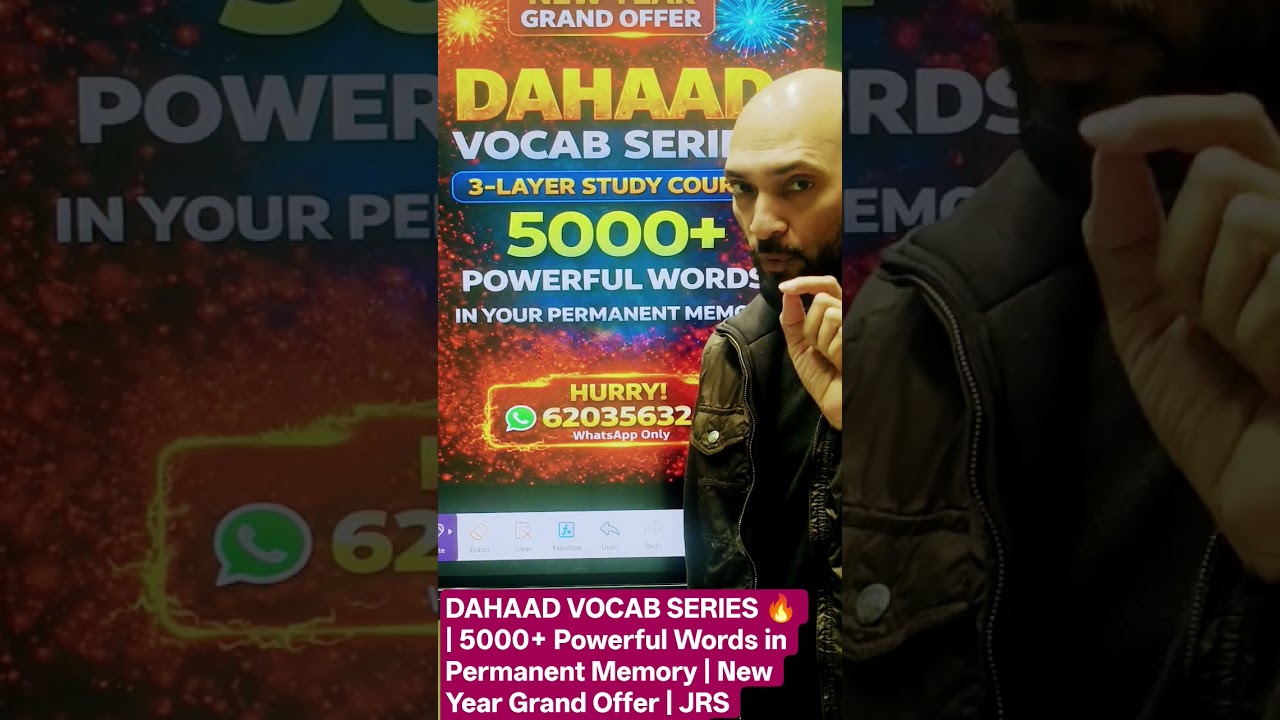 DAHAAD VOCAB SERIES 🔥 | 5000+ Powerful Words | New Year Grand Offer | JRS English with Ram Sir