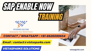 SAP Enable Now Training | Online Certification Course | by Vistasparks Solutions