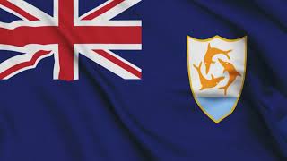 Anguilla Flag Waving Animation / free 4k stock footage / 3-min loop