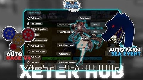 Blox Fruit Script 😍 Auto Race V4!! Xeter Hub V1 -🔥 No Key!! // Race V4 // Auto Farm // Sea..
