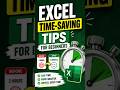 EXCEL TIPS for Beginners Part 4 | Save Your Time #shorts #exceltips #excel