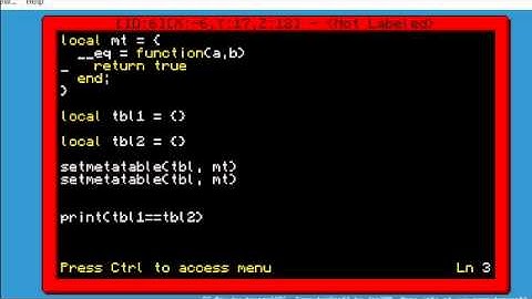 ComputerCraft Tutorials - Metatable Basics