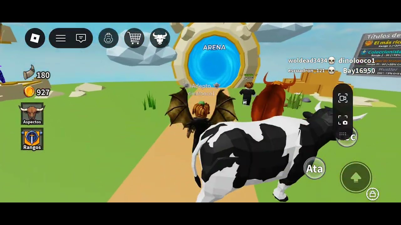 Juego de toros en  Roblox (batallas de toros)