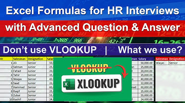 Excel Formula for Job Interview | Excel Formulas for HR Interviews | Advanced Excel #exceltutoring