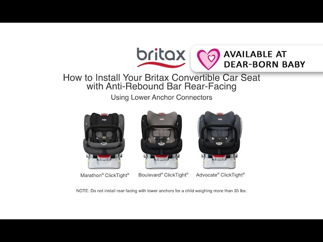 How To] Installing Britax ClickTight Rear Facing using LATCH - Available at  Dear-Born Baby - YouTube