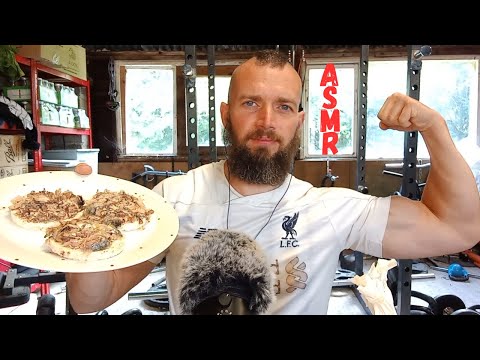 ASMR Eating My Pre-Workout Meal With Whisper Rambles About My New Shredding Diet
