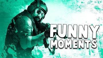 CS:GO Funny Moments - HACKER!, Smoke Camping, Flying guns