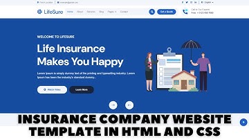 Designing a Professional Insurance Website Using HTML and CSS | Source code