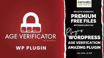 WordPress Age Verification Plugin || Download 100% Envato Market Element Files For Free 2021