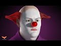 Clown 3d model / Payaso modelo 3d. Breakdown