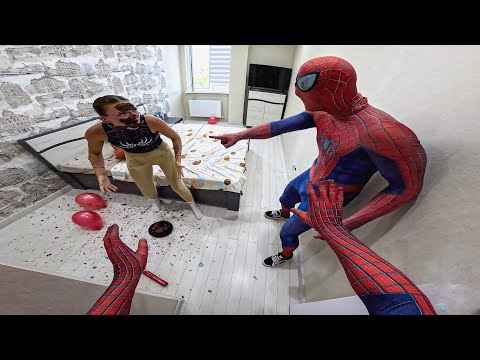 TWINS SPIDER MAN ESCAPING ANGRY MOM PARKOUR POV By Maftyor 