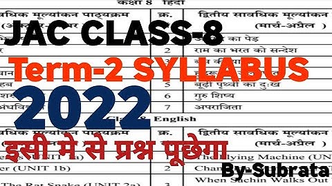 class-8|term-2 syllabus jac board|jcert 2022 new syllabus