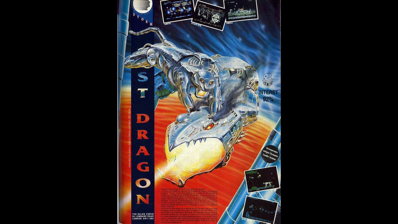 Saint Dragon -1990 - Atari ST - Random Access - Jaleco - The Sale Curve - Gameplay