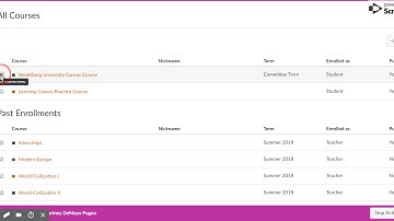 Removing Courses from your Dashboard on Canvas