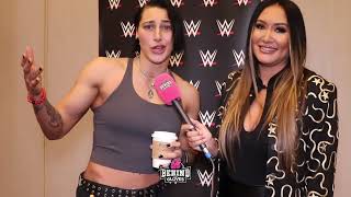 “DOM-DOM IS GOING TO BEAT HIS DAD SENSELESS” WWE STAR RHEA RIPLEY ON CHARLOTTE MATCH, WRESTLE MAN 39