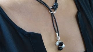 How to Make a Beaded Leather Lariat Necklace