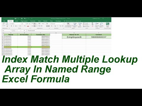 Index Match Multiple Lookup Value And Lookup array in Named Range Excel Formula