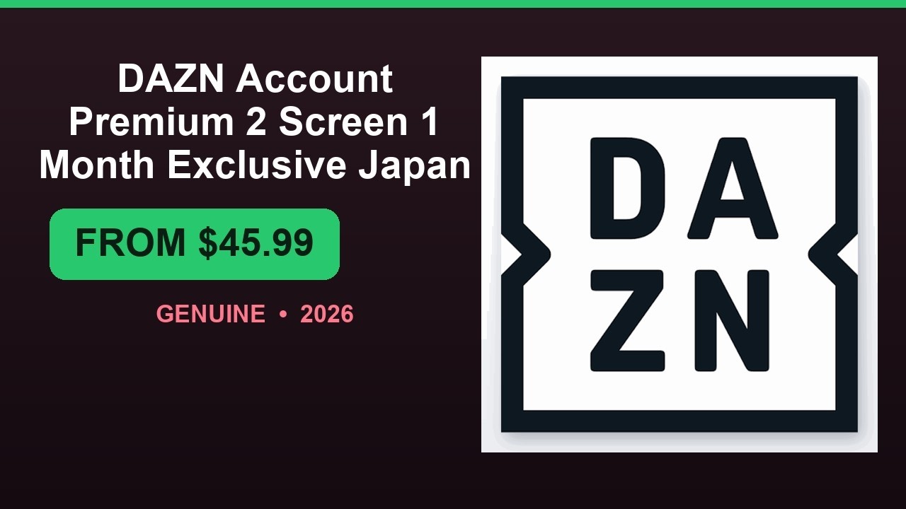 DAZN Account Premium 2 Screen 1 Month Exclusive Japan Key Cheap