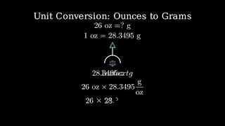 Convert 26 oz to g (twenty-six ounces to grams)