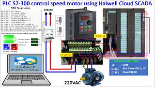 HaiWell SCADA HMI control speed motor using VFD