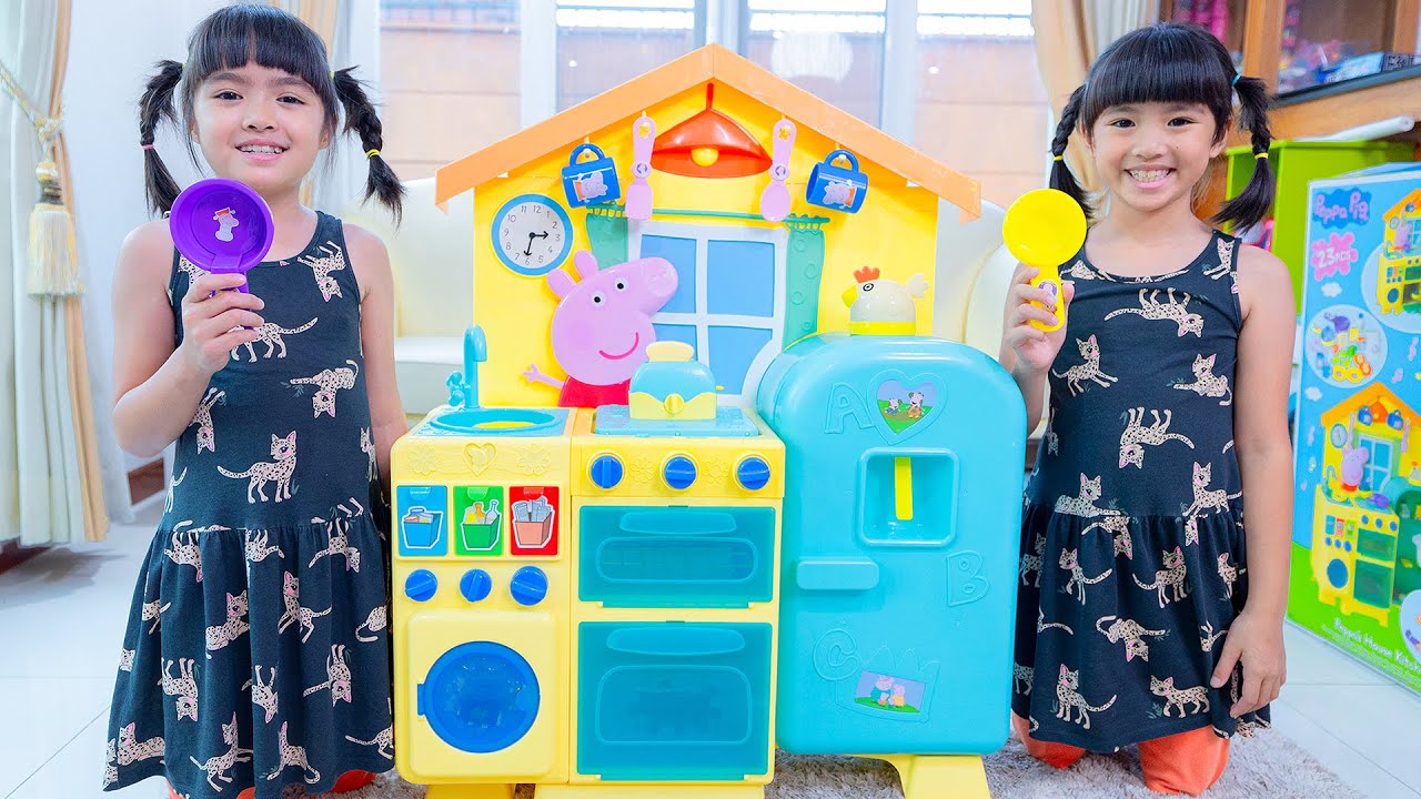หนูยิ้มหนูแย้ม รีวิวของเล่น ชุดครัว Peppa Pig