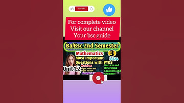 Ba/bsc 2nd semester maths important 2024 #bsc #shorts #shortfeed #short #yourbscguide #ba #maths