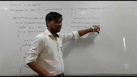 Embedded C Program to blink a LED.