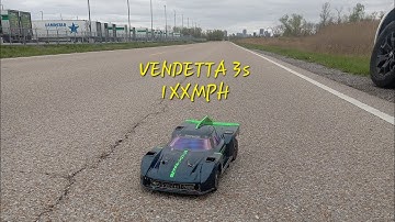 ARRMA VENDETTA 3S 1XXMPH #speedrun #arrmarc #rcspeedrun