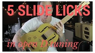 Chords for 5 Slide Licks in Open D (or E)  - Blues Guitar Lesson with RJ Ronquillo | How To Play Slide Guitar