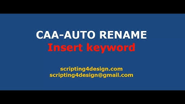 Automatically rename by inserting in CATIA