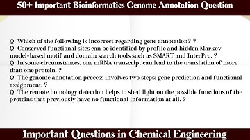 MCQ Questions Bioinformatics Genome Annotation with Answers