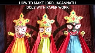 Making of idol with colour papers of shree lord Shree Jagannath Swami | Puri Jagannath swamy